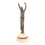 Reproduction bronze Art Deco figure, in the manner of Dimitri Chiparus