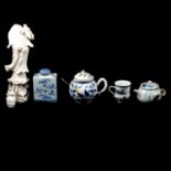 Quantity of Chinese ceramics, including Moon Flask, tea caddy, tea ware, etc