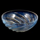 Rene Lalique, a 'Poisson' opalescent glass bowl