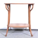 French Art Nouveau walnut occasional table,