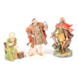 Three Royal Doulton hostorical figures