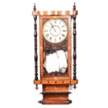 American Tunbridge Ware wall clock,