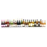 Twenty-three assorted New World white and rose table wines