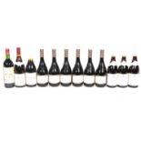 Twelve bottles of French red table wine