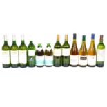 Twelve assorted French white table wines