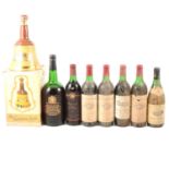 Assorted bottles of vintage wine and a commemorative magnum of Harvey's Bristol Cream