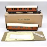 ACE Trains O gauge model railway set of two sleeping cars, LNER
