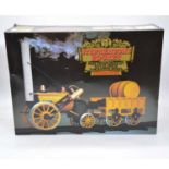 Hornby 3.5inch gauge live steam Stephenson's Rocket with wagon and track, boxed.