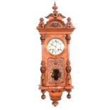 Walnut Vienna wall clock,