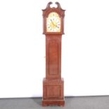 Modern mahogany longcase clock,