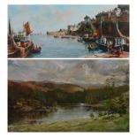 Two 20th century oils- Tarn Hows and Brixham Harbour