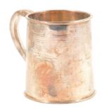 A Georgian silver christening mug