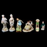 Royal Worcester figurines and candlesnuffers, and other Continental figurines