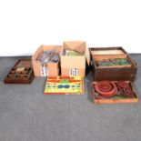 Meccano, large quantity including Meccano branded wooden box, with outfit no.10 parts