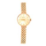 Rotary - a lady's 9 carat yellow gold bracelet watch.