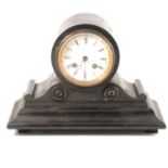 French black slate mantel clock,