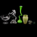 Selection of art and decorative glass including Waterford and Iittala