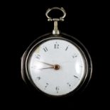 Silver pair cased pocket watch, London 1796,