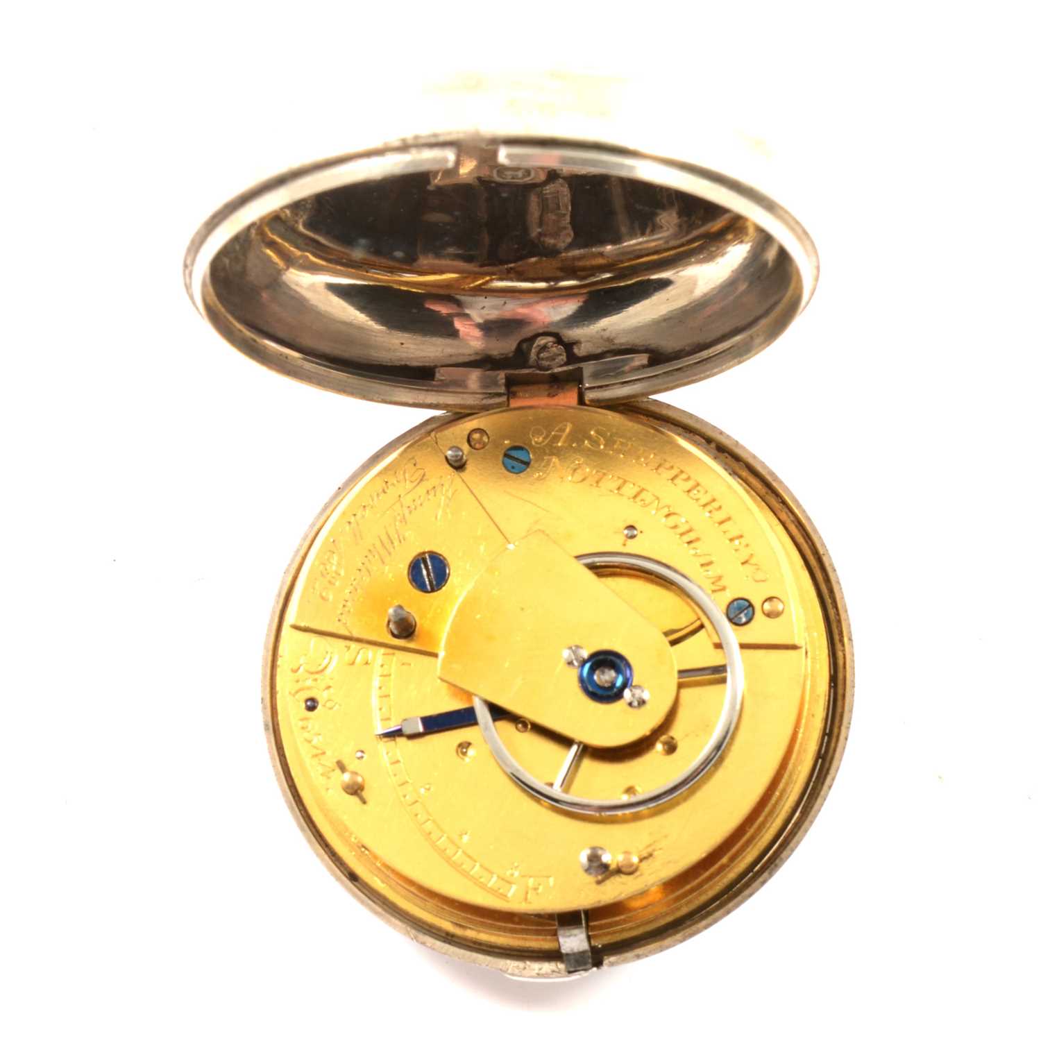 Silver pair cased pocket watch, London 1817, - Image 2 of 2