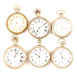 Six various military issue pocket watches,