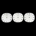 Three Omega De Ville watch dials,