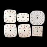 Six various Omega watch dials,