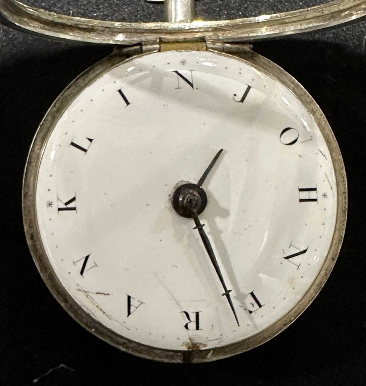 Silver pair cased pocket watch, London 1800, - Image 8 of 9