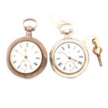 Two silver pair cased pocket watches, Scottish makers,