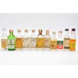 Collection of twenty miniature Tequila and Mezcal bottlings, 1960s-1980s