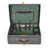 Mappin & Webb leather travelling case with some contents.
