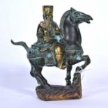 Chinese metal equestrian figure,