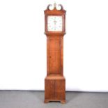 Oak longcase clock, W Morse, Malmesbury,