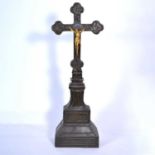 Continental copper mounted altar cross,