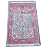 Persian mixed silk rug,