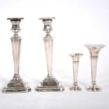 Pair of silver candlesticks, James Dixon & Sons Ltd, Sheffield 1909.