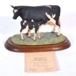 Border Fine Arts model, Friesian Cow & Calf, limited edition 275/850