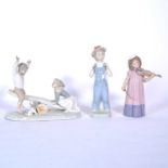Three Spanish porcelain figures