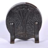 Cast iron fireside tool stand, Art Deco style