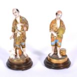 Pair of Japanese Satsuma ware figures,