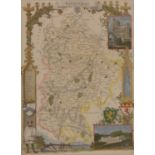 Twelve framed maps of English Counties