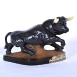 James 'Jim' Beam Charging Bull Kentucky Straight Bourbon Whiskey decanter.