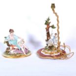 Two Capodimonte ceramic groups