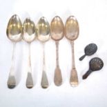 Silver spoons and caddy spoons