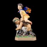 Charles Vyse, 'La Folie Bergère', an earthenware figural group