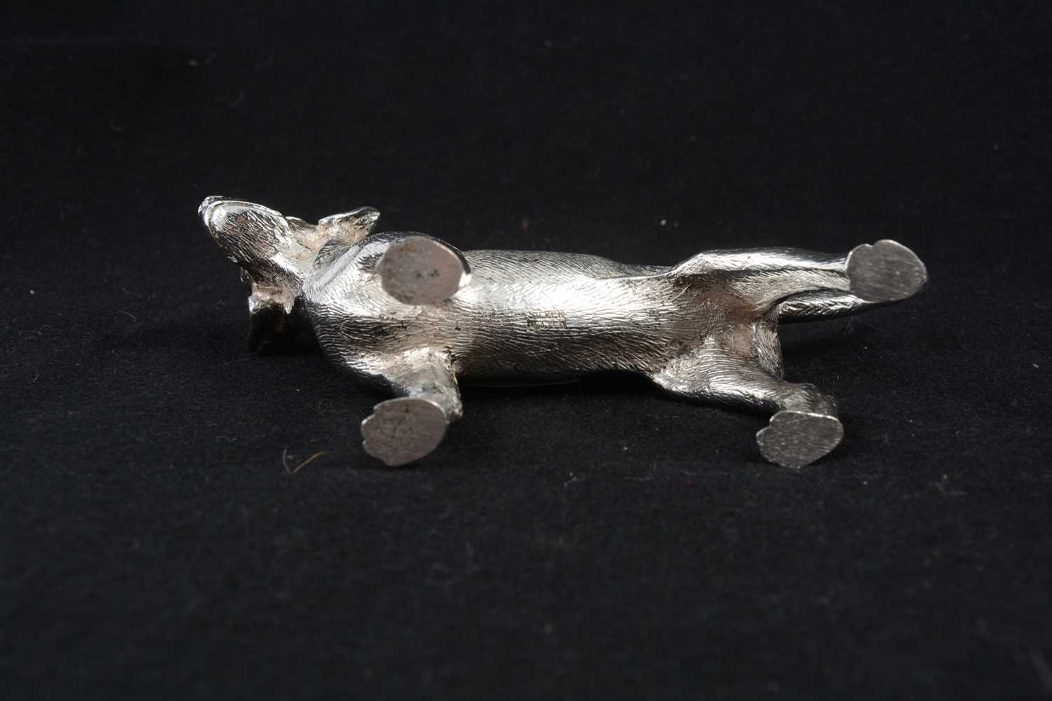 Silver-plated model of a Labrador, by A E Jones - Image 3 of 4