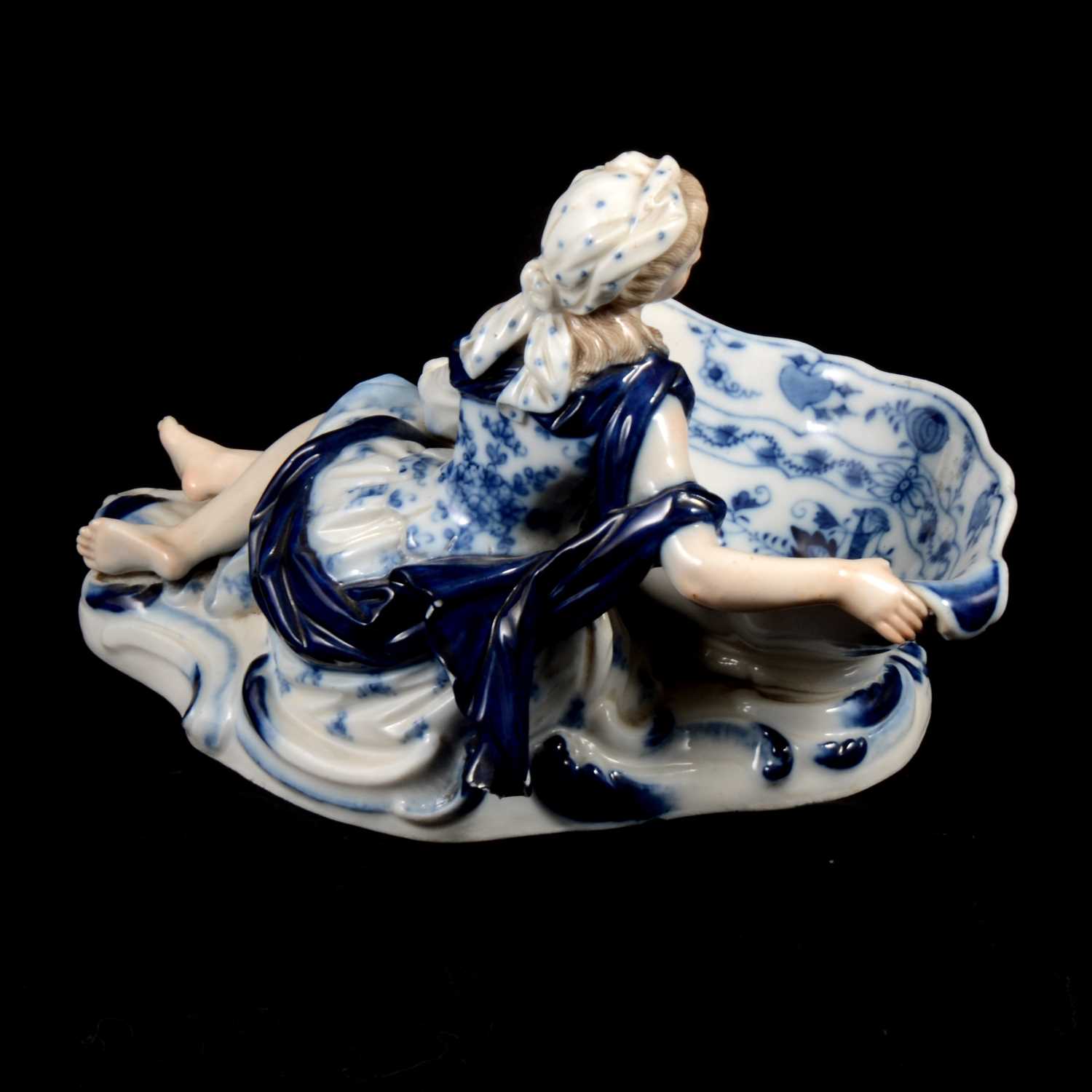 Near pair of Meissen porcelain figural table salts, late 19th / early 20th century - Image 20 of 21