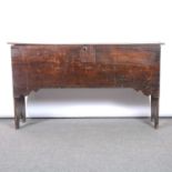 Joined elm six plank coffer, 18th Century,