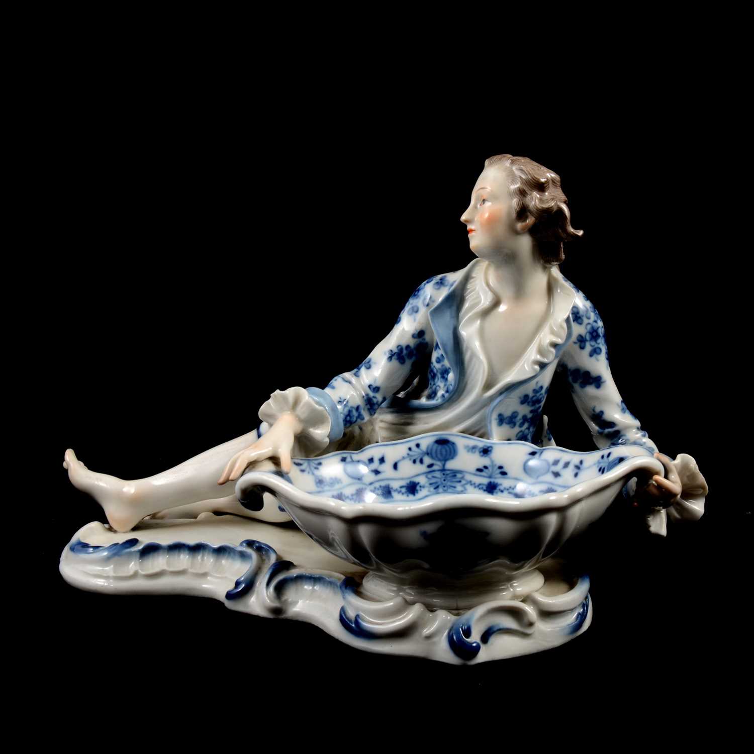 Near pair of Meissen porcelain figural table salts, late 19th / early 20th century - Image 2 of 21