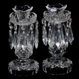 Pair of Waterford cut glass lustres