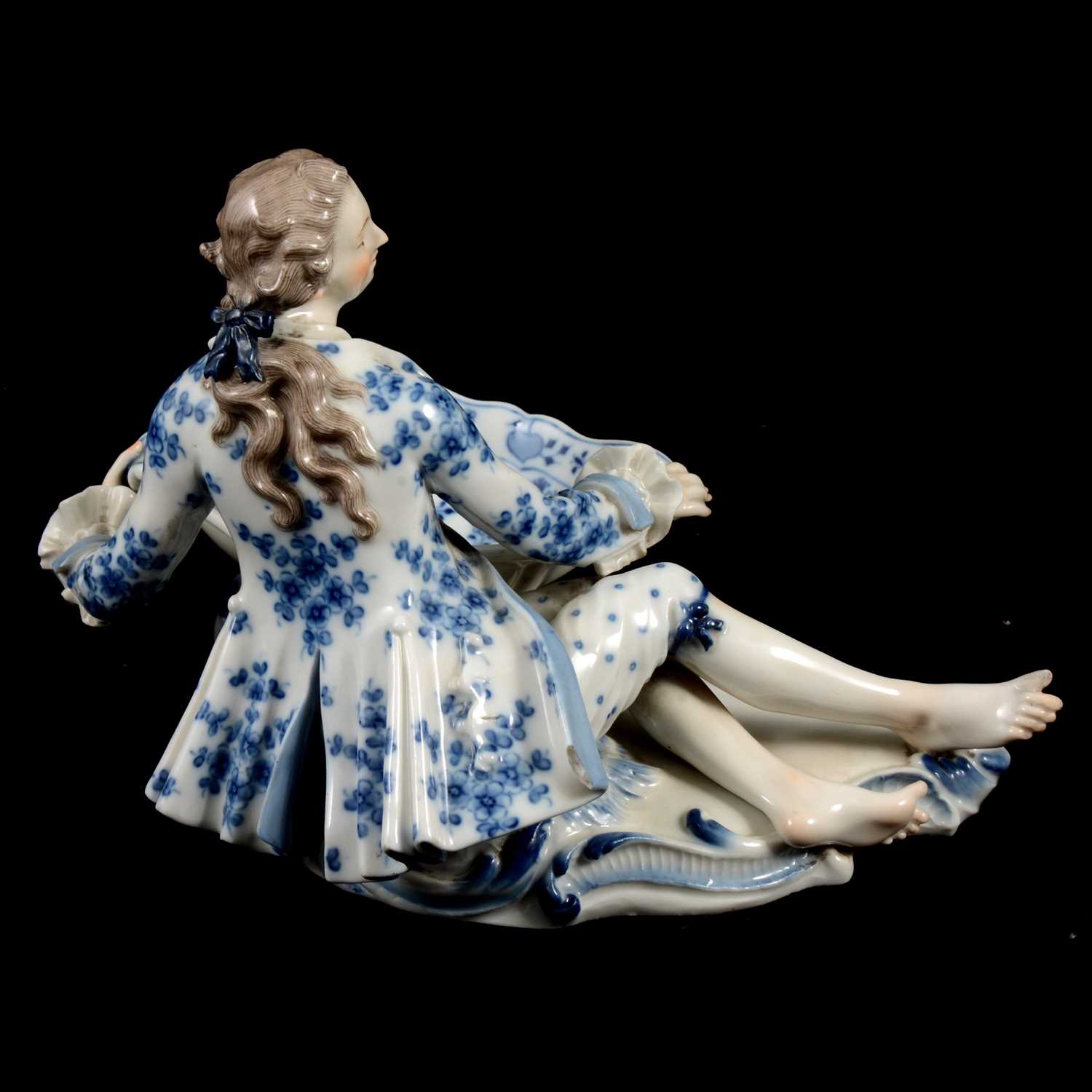 Near pair of Meissen porcelain figural table salts, late 19th / early 20th century - Image 5 of 21